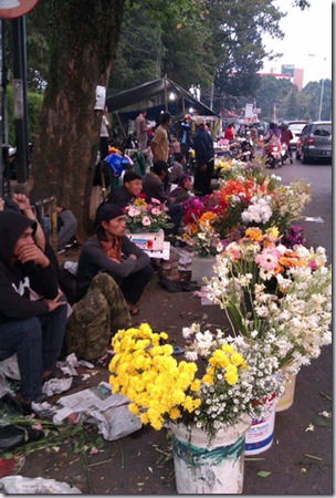 Penjual Bunga Sepanjang Simpang Dago