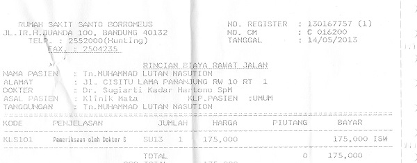 Invoice Mata Borromeus