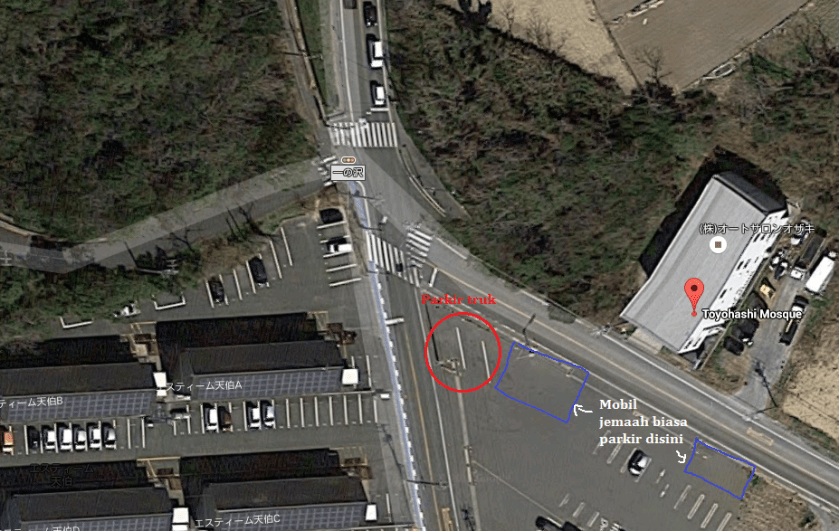 Toyohashi Masjid - peta parkir